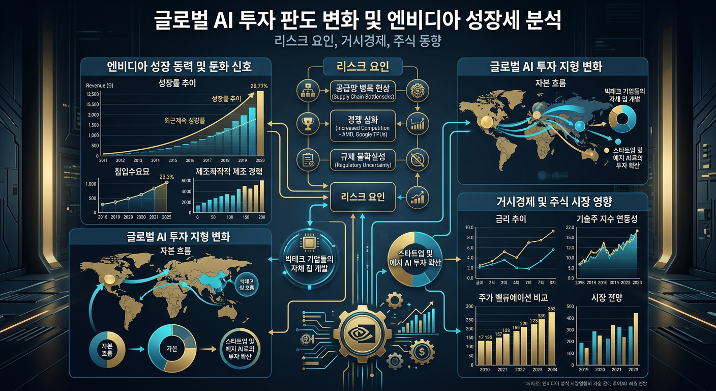 엔비디아 성장세 둔화 신호와 글로벌 AI 투자 판도 변화